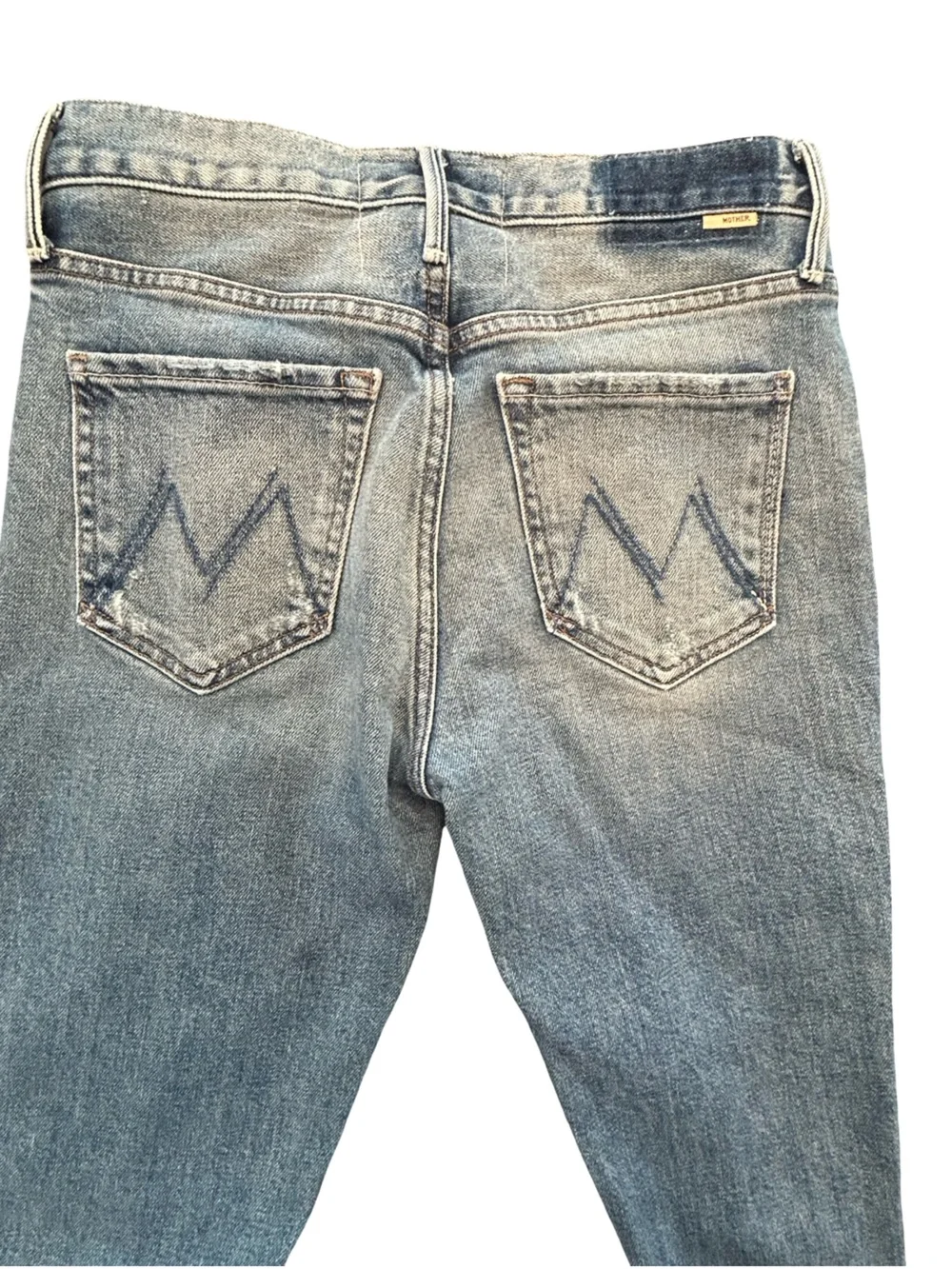 Mother jeans Trickster skimp fray thrill seeker wash raw hem grunge edgy chic 24 - Picture 7 of 15